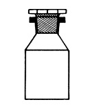Бутылки с широким горлышком  для реактивов с герметичной пробкой